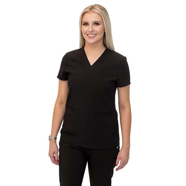 thredz fit black scrubs top