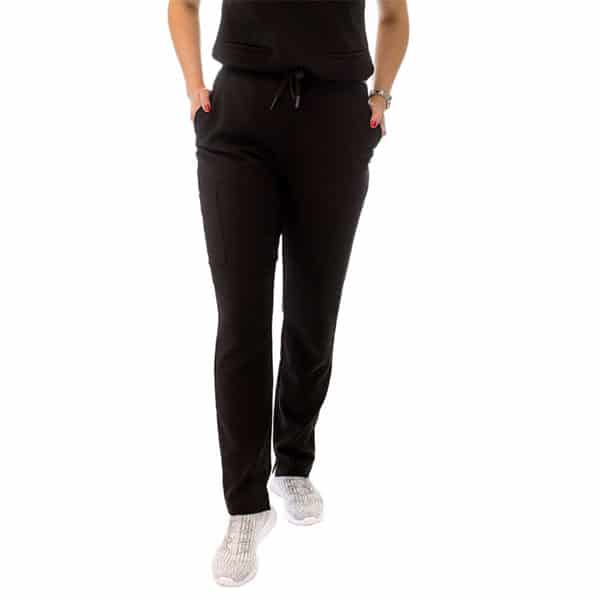 womens scrub pants black